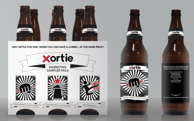 Beer pack as an example of a unique direct mail marketing piece by Sydney agency Xortie