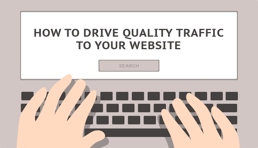 search engine field with the long tail keyword 'how to drive quality traffic to your website'